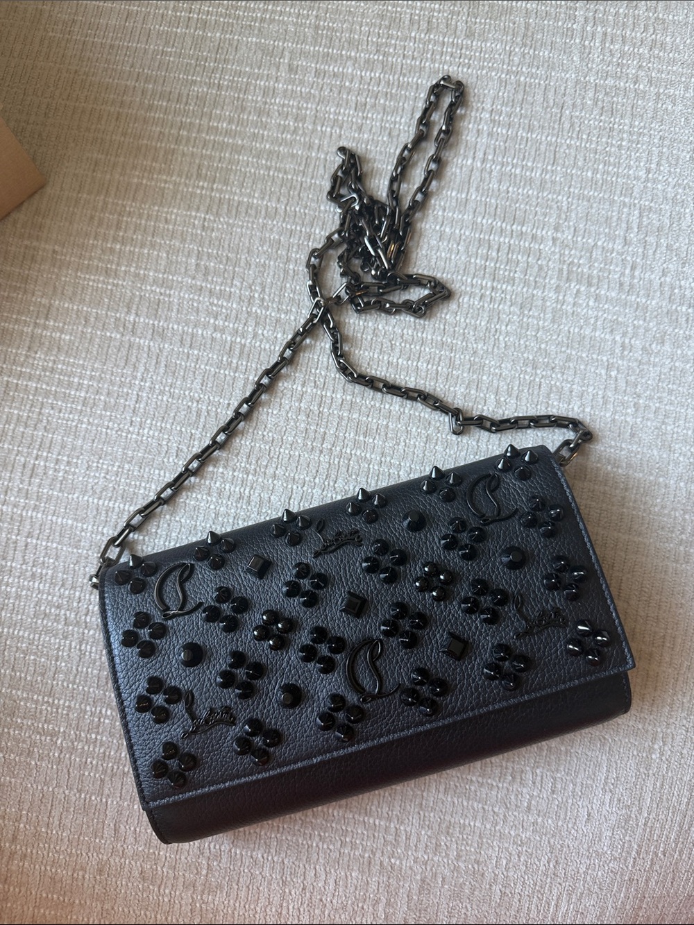 Christian Louboutin Black Paloma Key & Card Holder